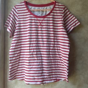 Coral Bay red and white shirt